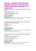 HSCO 508 &ndash; STUDIES IN INTERPERSONAL COMMUNICATION &lpar;D07&rpar; FINAL QUIZ 2026 &vert; VERIFIED QUESTIONS & ANSWERS &vert; 100&percnt; SCORE GUIDE