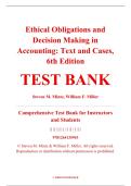 Test Bank &ndash; Ethical Obligations and Decision Making in Accounting&colon; Text and Cases&comma; 6th Edition &ndash; Steven M&period; Mintz & William F&period; Miller &ndash; ISBN 9781264135943 &lpar;Chapters 1&ndash;8 Covered&rpar;