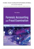 Test Bank - Forensic Accounting and Fraud Examination &lpar;3rd Edition&rpar;&period; By Mary-Jo Kranacher & Richard Riley &ndash;Complete Guide to Fraud Detection&comma; Investigation&comma; and Deterrence with IDEA & Tableau Cases &lpar; ISBN-13 978-1394200924&rpar;