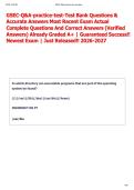 GSEC-Q&A-practice-test-Test Bank Questions &  Accurate Answers Most Recent Exam Actual  Complete Questions And Correct Answers &lpar;Verified  Answers&rpar; Already Graded A&plus; &vert; Guaranteed Success&excl;&excl;  Newest Exam &vert; Just Released&excl;&excl; 2026-2027  