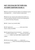 NAVY ODS EXAM 208 TEST PAPER 2026 ACCURATE QUESTIONS SOLVED A&plus;