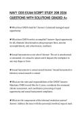 NAVY ODS EXAM SCRIPT STUDY 208 2026 QUESTIONS WITH SOLUTIONS GRADED A&plus;