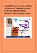 Actual 100&percnt; Accurate i-Human Case Study  &vert; Paisley Ward &ndash; Cough and Shortness of  BreathAcute Asthma Exacerbation  Management &vert; 2026 Complete Solutions 