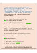 Adult Medical-Surgical Nursing CMS Practice Questions & Answers &vert; Most Recent & Comprehensive &vert; Verified Answers &vert; Instant PDF Download