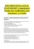 EMT FISDAP FINAL ACTUAL EXAM 2026&sol;2027 &vert; Comprehensive Practice Test &vert; Verified Q&A &vert; Pass Guaranteed - A&plus; Graded