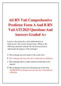  Ati RN Vati Comprehensive Predictor Form A And B RN Vati ATI 2025 Questions And Answers Graded A&plus;