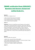 PMHNP certification Exam &lpar;2026&sol;2027&rpar; Questions And Answers &lpar;Actual test verified Grade A&plus;&rpar;&period;