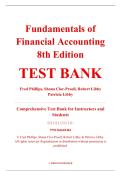 Test Bank &ndash; Fundamentals of Financial Accounting&comma; 8th Edition &ndash; Fred Phillips&comma; Shana Clor-Proell&comma; Robert Libby&comma; & Patricia Libby &ndash; ISBN 9781266669484 &lpar;Chapters 1&ndash;13 Covered&rpar;