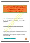 BATES' GUIDE TO PHYSICAL EXAMINATION AND HISTORY TAKING CH&period; 1-5 EXAM QUESTIONS AND ANSWERS&period; VERIFIED 2026&period;