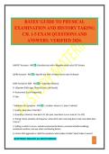 BATES' GUIDE TO PHYSICAL EXAMINATION AND HISTORY TAKING CH&period; 1-5 EXAM QUESTIONS AND ANSWERS&period; VERIFIED 20