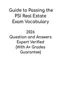PSI Real Estate Exam Vocabulary Guide 2026 &vert; Key Terms & Definitions