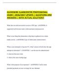 GUIDEWIRE CLAIMCENTER PROFESSIONAL EXAM &vert; 2026&sol;2027 UPDATE &vert; QUESTIONS AND ANSWERS &vert; WITH ACTUAL SOLUTION&excl;&excl;