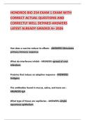 HONDROS BIO 254 EXAM 1 EXAM WITH CORRECT ACTUAL QUESTIONS AND CORRECTLY WELL DEFINED ANSWERS LATEST ALREADY GRADED A&plus; 2026