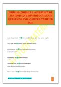 BIOD 151 - MODULE 1 - OVERVIEW OF ANATOMY AND PHYSIOLOGY EXAM QUESTIONS AND ANSWERS&period; VERIFIED 2026&period;