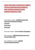 MMET 383 EXAM 2 EXAM WITH CORRECT ACTUAL QUESTIONS AND CORRECTLY WELL DEFINED ANSWERS LATEST ALREADY GRADED A&plus; 2026