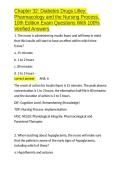 Chapter 32 Diabetes Drugs Lilley Pharmacology and the Nursing Process&comma; 10th Edition Exam Questions With 100- Verified Answers&period;docx