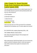 Lilley Chapter 51 Bowel Disorder Drugs Exam Questions and Answers &lpar;Latest Update 2026&rpar;&period;docx