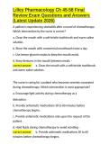 Lilley Pharmacology Ch 45-58 Final Review Exam Questions and Answers &lpar;Latest Update 2026&rpar;&period;docx
