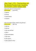 Lilley Chap 1&comma; PP1 - Pharmacology and the Nursing Process Exam Questions and Answers &lpar;Latest Update 2026&rpar;&period;docx