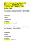 Lilley-s Pharmacology Study Guide &lpar;Chapters 1-7&comma; 10-11&comma; 17&rpar; Exam Questions and Answers &lpar;Latest Update 2026&rpar;&period;docx
