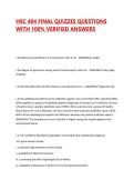 HSC 404 FINAL QUIZZES QUESTIONS WITH 100&percnt; VERIFIED ANSWERS