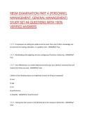 RBSM EXAMINATION PART 4 &lpar;PERSONNEL MANAGEMENT&comma; GENERAL MANAGEMENT&rpar; STUDY SET &num;4 QUESTIONS WITH 100&percnt; VERIFIED ANSWERS