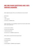 ABC RBS EXAM QUESTIONS AND 100&percnt; VERIFIED ANSWERS