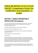 FISDAP READINESS ACTUAL EXAM 2026&sol;2027 &vert; Comprehensive Practice Test &vert; Verified Q&A &vert; Pass Guaranteed - A&plus; Graded