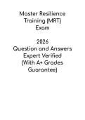 Master Resilience Training &lpar;MRT&rpar; Study Guide 2026 &vert; Exam Prep & Key Concepts