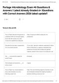 Portage Microbiology Exam &num;6 Questions & Answers &vert; Latest Already Graded A&plus; &vert;Questions with Correct Answers 2026 latest update&excl;&excl;