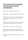 NBCE ACUPUNCTURE EXAM ASSESSMENT 2026 QUESTIONS AND ANSWERS GUARANTEED PASS
