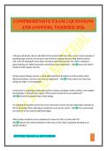 COMPREHENSIVE EXAM 3 QUESTIONS AND ANSWERS&period; VERIFIED 2026&period;