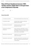 Fdny A35 Exam Questions & Answers &vert; 100&percnt; Verified solutions &lpar;2026&rpar; FDNY A-35 Supervision of Air Compressors &lpar;Citywide&rpar;
