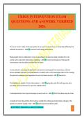 CRISIS INTERVENTION EXAM QUESTIONS AND ANSWERS&period; VERIFIED 2026&period;
