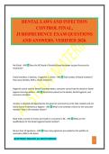 DENTAL LAWS AND INFECTION CONTROL FINAL&comma; JURISPRUDENCE EXAM QUESTIONS AND ANSWERS&period; VERIFIED 2026&period;