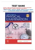 Test Bank for Seidel's Guide to Physical Examination&colon; An Interprofessional Approach&comma; 10th Edition by Jane Ball &vert; 978-0323761833 &vert; All Chapters 1-27 &vert; Advanced Clinical Assessment Prep 2026&sol;2027