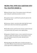 NBCRNA FINAL PAPER 2026 QUESTIONS WITH FULL SOLUTION GRADED A&plus;