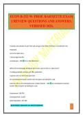 ECON B-252 W&sol; PROF&period; BARNETTE EXAM 1 REVIEW QUESTIONS AND ANSWERS&period; VERIFIED 2026&period;
