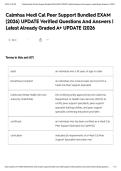 Calmhsa Medi Cal Peer Support Bundled EXAM &lpar;2026&rpar; UPDATE Verified Questions And Answers &vert; Latest Already Graded A&plus; UPDATE &vert;2026