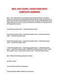 BIOL 4003 EXAM 1 QUESTIONS WITH COMPLETE ANSWERS 