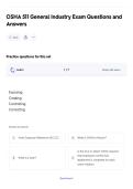 OSHA 511 General Industry Exam Questions and Answers