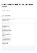 Owner Builder Questions 252-304 with Correct Answers