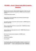 FIN 4003 -- Exam 2 Study Guide With Complete Solutions 