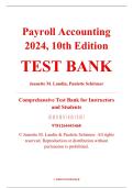 Test Bank &ndash; Payroll Accounting 2024&comma; 10th Edition &ndash; Jeanette M&period; Landin & Paulette Schirmer &ndash; ISBN 9781264443468 &lpar;Chapters 1&ndash;7 Covered&rpar;