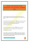 KLETC CHALLENGE STUDY QUESTIONS AND ANSWERS&period; VERIFIED 2026&period;