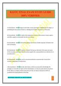 KLETC FINAL EXAM STUDY GUIDE 100&percnt; VERIFIED&period;