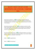 KLETC TEST 1 STUDY GUIDE QUESTIONS AND ANSWERS&period; VERIFIED 2026&period;