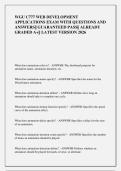WGU C777 WEB DEVELOPMENT  APPLICATIONS EXAM WITH QUESTIONS AND  ANSWERS&vert;&vert; GUARANTEED PASS&vert;&vert; ALREADY  GRADED A&plus;&vert;&vert; LATEST VERSION 2026 