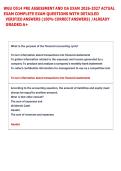WGU D514 PRE ASSESSMENT AND OA EXAM 2026-2027 ACTUAL  EXAM COMPLETE EXAM QUESTIONS WITH DETAILED  VERIFIED ANSWERS &lpar;100&percnt; CORRECT ANSWERS&rpar; &sol;ALREADY  GRADED A&plus;  