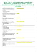 ACLS Test C - American Heart Association  Standards Aligned &vert; 2026&sol;2027 Update &vert;  Questions and Correct Answers &vert; 100&percnt; correct  solutions
